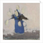 White tulips blue jug, 2017 by Michael Clark