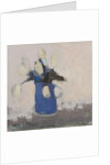 White tulips blue jug, 2017 by Michael Clark