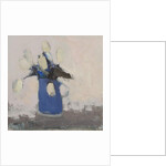 White tulips blue jug, 2017 by Michael Clark