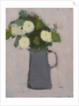 White flowers, grey jug, 2017 by Michael (BACS) Clark