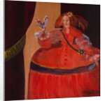 Menina in Red With Small Cockerel by Marisa Leon
