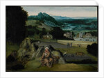 The Rest on the Flight into Egypt c.1518-24 by Joachim (workshop of) Patinir