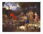 Moses Defending the Daughters of Jethro by Sebastien Bourdon