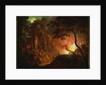 Cottage on Fire, c.1786-87 by Joseph Wright of Derby