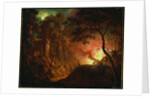 Cottage on Fire, c.1786-87 by Joseph Wright of Derby