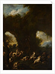 Monks Praying in a Grotto, c.1730 by Alessandro Magnasco