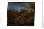 Coach and Travelers at Madonna del Riposo Near Rome by Pieter van Bloemen