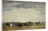 Vacationers on the Beach at Trouville, 1864 by Eugene Louis Boudin