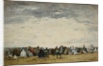 Vacationers on the Beach at Trouville, 1864 by Eugene Louis Boudin