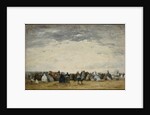 Vacationers on the Beach at Trouville, 1864 by Eugene Louis Boudin