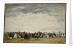 Vacationers on the Beach at Trouville, 1864 by Eugene Louis Boudin