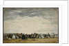 Vacationers on the Beach at Trouville, 1864 by Eugene Louis Boudin