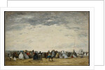 Vacationers on the Beach at Trouville, 1864 by Eugene Louis Boudin