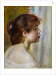 Head of a young woman, late 19th century by Pierre Auguste Renoir