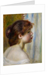 Head of a young woman, late 19th century by Pierre Auguste Renoir