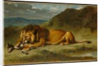 Lion Devouring a Goat, c.1850 by Eugene Delacroix