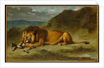 Lion Devouring a Goat, c.1850 by Eugene Delacroix