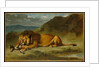 Lion Devouring a Goat, c.1850 by Eugene Delacroix