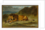 Lion Devouring a Goat, c.1850 by Eugene Delacroix