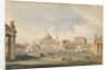 View of Saint Peter's Square and Basilica in Rome, c. 1846 by Ippolito Caffi