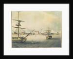 View of New York from 'Le Jupiter' of 74 Guns Lying at Anchor in the North River, 1794 by Archibald Robertson