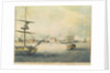 View of New York from 'Le Jupiter' of 74 Guns Lying at Anchor in the North River, 1794 by Archibald Robertson