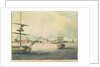 View of New York from 'Le Jupiter' of 74 Guns Lying at Anchor in the North River, 1794 by Archibald Robertson