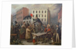 Auction in Chatam Street, New York, 1843 by E. Didier