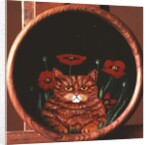 Cat and Poppies by Maggie Rowe