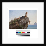 Young girl on a rock in Sorrento, 19th century by Filippo Palizzi
