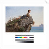 Young girl on a rock in Sorrento, 19th century by Filippo Palizzi