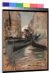 Canal in Venice with gondolas, 1899-1913 by Giovanni Boldini