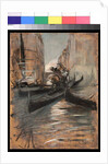Canal in Venice with gondolas, 1899-1913 by Giovanni Boldini