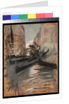 Canal in Venice with gondolas, 1899-1913 by Giovanni Boldini