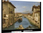 View of Naviglio Canal from the San Marco Bridge in Milan, 1834 by Giuseppe Canella