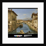 View of Naviglio Canal from the San Marco Bridge in Milan, 1834 by Giuseppe Canella