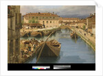 View of Naviglio Canal from the San Marco Bridge in Milan, 1834 by Giuseppe Canella