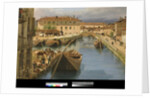 View of Naviglio Canal from the San Marco Bridge in Milan, 1834 by Giuseppe Canella