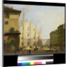 View of Piazza Duomo in Milan, 1819-28 by Giovanni Migliara