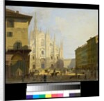 View of Piazza Duomo in Milan, 1819-28 by Giovanni Migliara