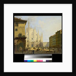View of Piazza Duomo in Milan, 1819-28 by Giovanni Migliara