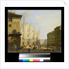 View of Piazza Duomo in Milan, 1819-28 by Giovanni Migliara