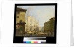 View of Piazza Duomo in Milan, 1819-28 by Giovanni Migliara
