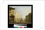 View of Piazza Duomo in Milan, 1819-28 by Giovanni Migliara