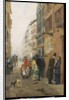 A street in Milan, 1881 by Luigi Rossi