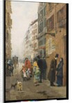 A street in Milan, 1881 by Luigi Rossi