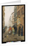 A street in Milan, 1881 by Luigi Rossi