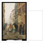 A street in Milan, 1881 by Luigi Rossi