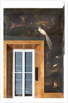 White peacock, roe deer and grey crowned crane, Myth of Orpheus by Italian School