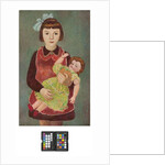 Young girl with doll, 1928 by Pietro Marussig